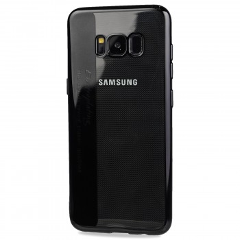 Силиконовый глянцевый полупрозрачный чехол для Samsung Galaxy S8 Черный