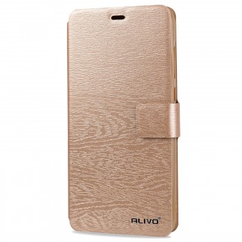 Чехол горизонтальная книжка подставка на силиконовой основе текстура Дерево на магнитной защелке для Huawei Honor 9 Lite