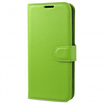 Чехол портмоне подставка для Huawei Honor 9 Lite с магнитной защелкой и отделениями для карт Зеленый