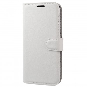 Чехол портмоне подставка для Huawei Honor 9 Lite с магнитной защелкой и отделениями для карт Белый