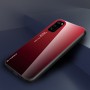 Силиконовый матовый непрозрачный чехол с поликарбонатной градиентной накладкой для Huawei Honor View 30 Pro , цвет Красный