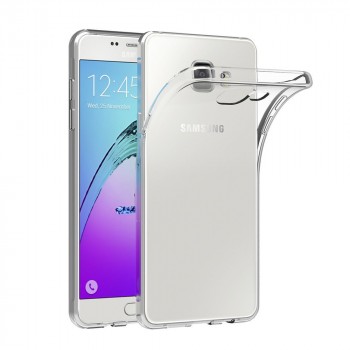 Силиконовый глянцевый транспарентный чехол для Samsung Galaxy A7 (2016)