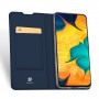 Магнитный флип чехол-книжка для Samsung Galaxy A20/A30 с функцией подставки и с отсеком для карт, цвет Синий