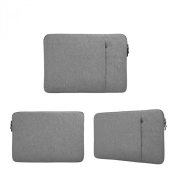 Чехол папка из влагостойкого текстиля с наружным карманом для ноутбуков 14-14.9 дюймов Белый