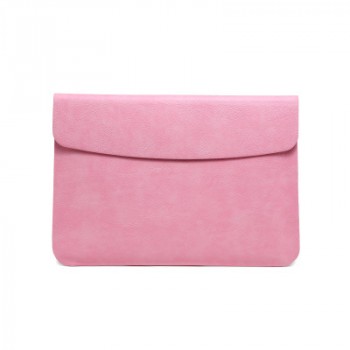 Кожаный чехол папка на магнитной застежке для Macbook Air/Pro 13 Розовый