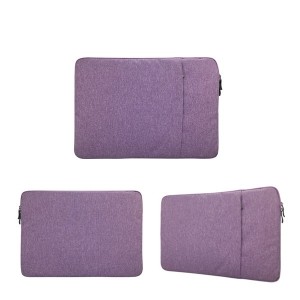 Чехол папка из влагостойкого текстиля с наружным карманом для ноутбуков 15-15.9 дюймов Фиолетовый
