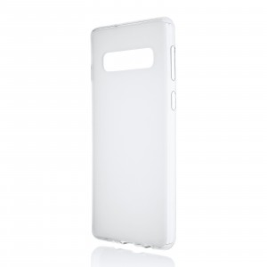 Силиконовый матовый полупрозрачный чехол для Samsung Galaxy S10 Белый