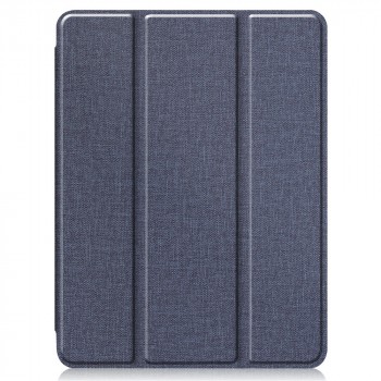 Чехол книжка подставка на непрозрачной силиконовой основе с тканевым покрытием и отсеком для пера для Ipad Pro 11 (2020)/ Pro 11 (2021) Синий