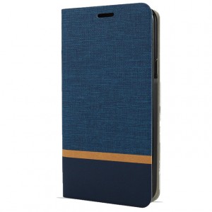 Флип чехол-книжка для Samsung Galaxy A11/M11 с текстурой ткани и функцией подставки