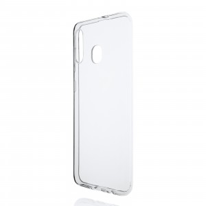 Силиконовый глянцевый транспарентный чехол для Samsung Galaxy A20/A30