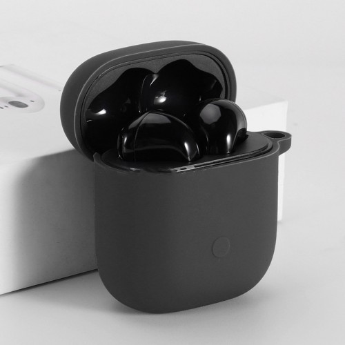 Силиконовый матовый противоударный чехол для Realme Buds Air, цвет Черный