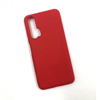 Матовый силиконовый чехол для Huawei Honor 20 Pro с покрытием софт-тач Красный