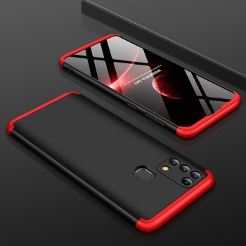 Трехкомпонентный сборный двухцветный пластиковый чехол для Samsung Galaxy M31 Красный