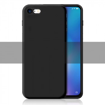 Матовый силиконовый чехол для Iphone 8/SE (2020)/7 с покрытием софт-тач Черный