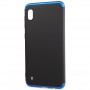 Трехкомпонентный сборный двухцветный пластиковый чехол для Samsung Galaxy M01/A01, цвет Синий