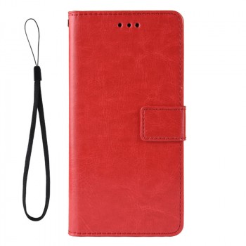 Глянцевый водоотталкивающий чехол портмоне подставка для Nokia 5.3 с магнитной защелкой и отделениями для карт Красный