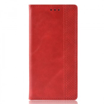 Винтажный чехол портмоне подставка на силиконовой основе с отсеком для карт для Nokia 5.3  Красный