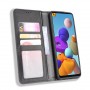 Винтажный чехол портмоне подставка на силиконовой основе с отсеком для карт для Samsung Galaxy A21s 