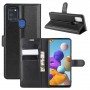 Чехол портмоне подставка для Samsung Galaxy A21s с магнитной защелкой и отделениями для карт