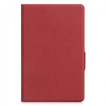 Чехол книжка подставка на непрозрачной силиконовой основе с тканевым покрытием для Huawei MatePad T8  Красный