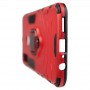 Противоударный двухкомпонентный силиконовый матовый непрозрачный чехол с поликарбонатными вставками экстрим защиты с встроенным кольцом-подставкой для Samsung Galaxy A20s, цвет Красный