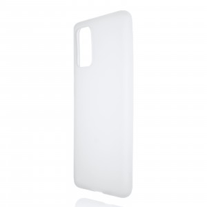 Силиконовый матовый полупрозрачный чехол для Samsung Galaxy S20 Plus Белый