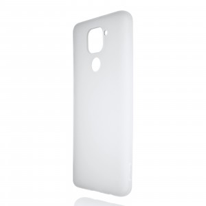 Силиконовый матовый полупрозрачный чехол для Xiaomi RedMi Note 9 Белый