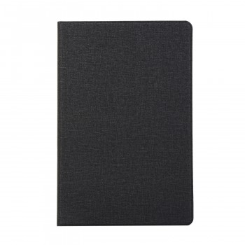 Чехол книжка подставка на непрозрачной силиконовой основе с тканевым покрытием для Samsung Galaxy Tab S7  Черный