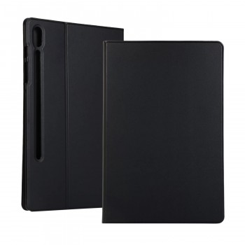 Чехол книжка подставка на непрозрачной силиконовой основе для Samsung Galaxy Tab S7 Черный