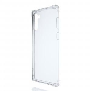 Силиконовый глянцевый транспарентный чехол с усиленными углами для Samsung Galaxy Note 10