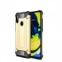 Двухкомпонентный противоударный чехол для Samsung Galaxy M11/A11 с нескользящими гранями и поликарбонатными вставками, цвет Бежевый