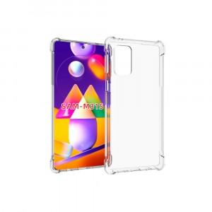 Прозрачный противоударный силиконовый чехол для Samsung Galaxy M31s с усиленными углами