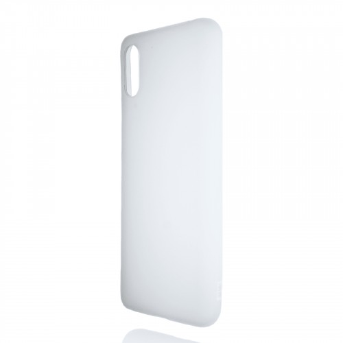 Силиконовый матовый полупрозрачный чехол для Xiaomi RedMi 9A, цвет Белый