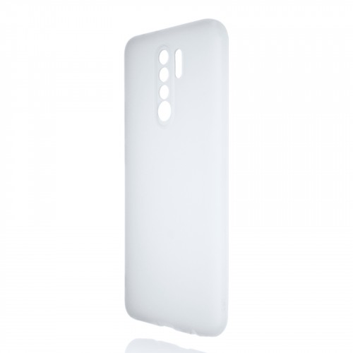 Силиконовый матовый полупрозрачный чехол для Xiaomi RedMi 9, цвет Белый