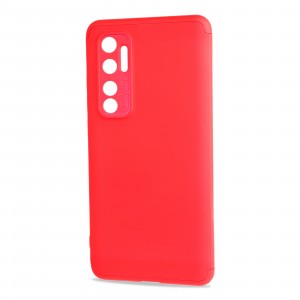 Трехкомпонентный сборный матовый пластиковый чехол для Xiaomi Mi Note 10 Lite Красный