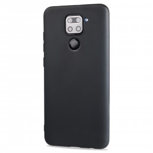 Силиконовый матовый непрозрачный чехол для Xiaomi RedMi Note 9 Черный