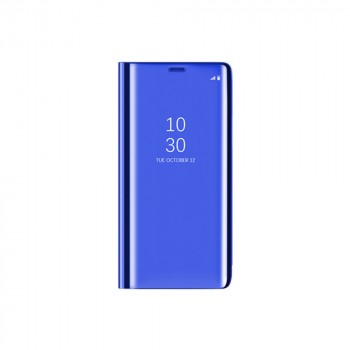 Пластиковый зеркальный чехол книжка для Iphone 7/SE (2020)/8 с полупрозрачной крышкой для уведомлений Фиолетовый