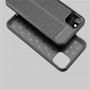 Силиконовый чехол накладка для Iphone 12 Pro Max с текстурой кожи, цвет Синий