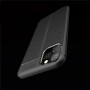 Силиконовый чехол накладка для Iphone 12 Mini с текстурой кожи, цвет Черный
