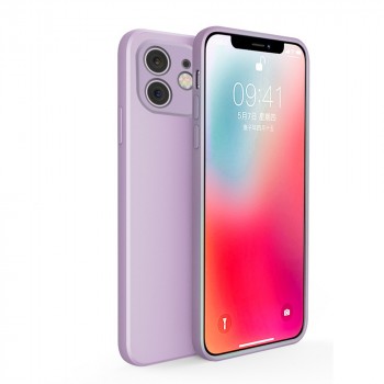 Матовый силиконовый чехол для Iphone 12 с покрытием софт-тач Фиолетовый