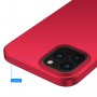 Матовый пластиковый чехол для Iphone 12 Pro Max с улучшенной защитой торцов корпуса, цвет Красный