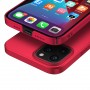 Матовый пластиковый чехол для Iphone 12 Mini с улучшенной защитой торцов корпуса, цвет Красный
