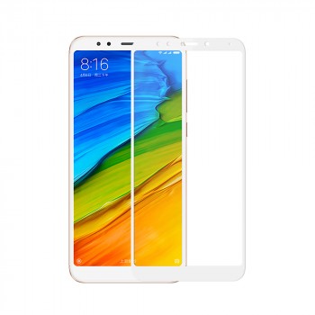 3D полноэкранное ультратонкое износоустойчивое сколостойкое олеофобное защитное стекло для Xiaomi RedMi 5 Plus Белый
