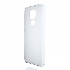 Силиконовый матовый полупрозрачный чехол для Motorola Moto G9 Play/E7 Plus Белый