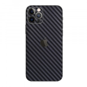 Защитная пленка на заднюю и боковые поверхности текстура Карбон для Iphone 12 Pro Черный