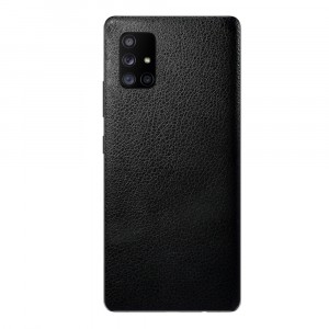 Защитная пленка на заднюю поверхность текстура Кожа для Samsung Galaxy A51 Черный