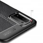 Силиконовый чехол накладка для Huawei Honor 10X Lite с текстурой кожи, цвет Черный