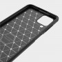 Матовый силиконовый чехол для Samsung Galaxy M12/A12 с текстурным покрытием металлик, цвет Черный