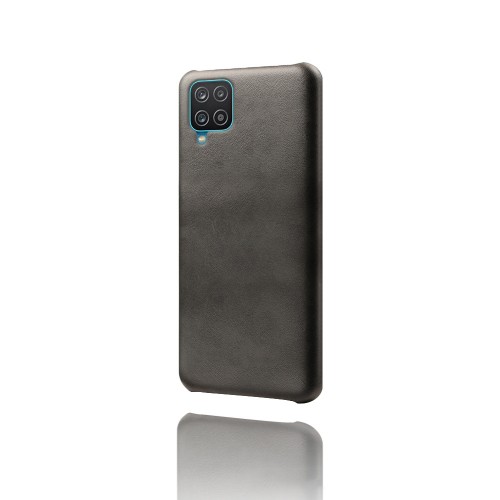 Пластиковый непрозрачный матовый чехол с текстурным покрытием Кожа для Samsung Galaxy A12/M12