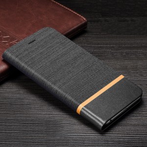 Флип чехол-книжка для Xiaomi Poco M3 с текстурой ткани и функцией подставки